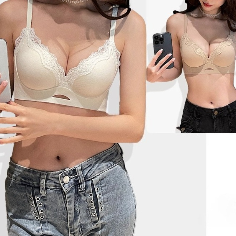 Bralette Wireless Soft - Elegante Bralette de encaje mate Copa