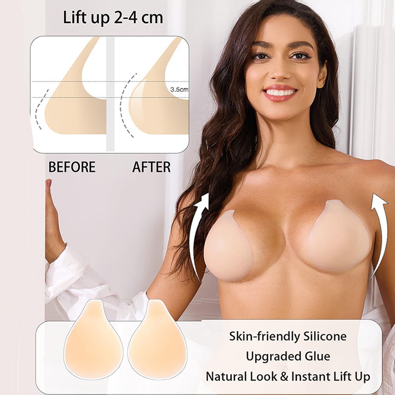 1/2 pares de sujetadores adhes - Strapless Bra Backless reseña y precio