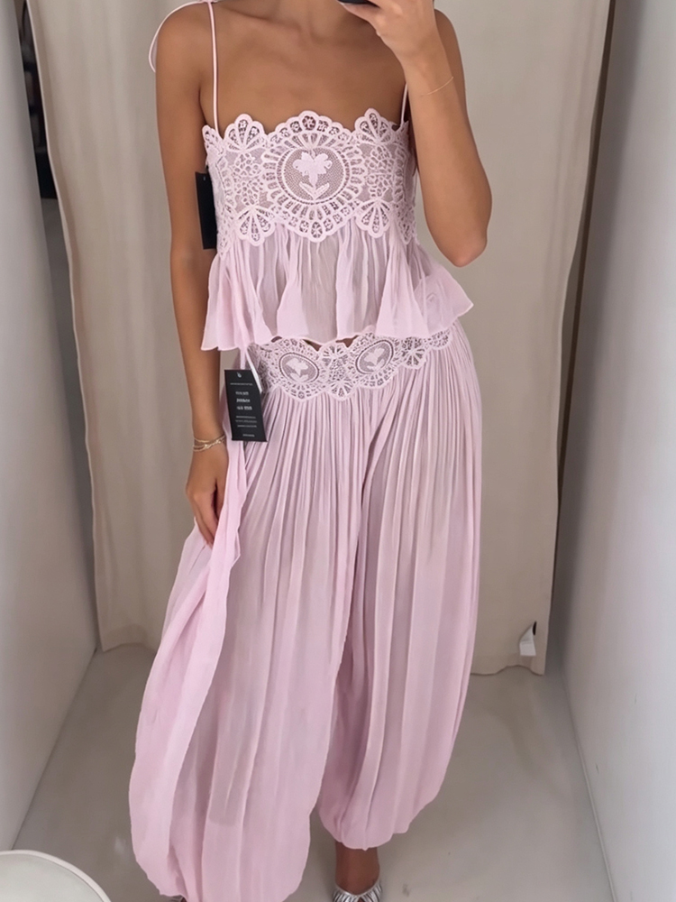 Conjunto de pantalones de vera - Strapless Bra Backless reseña y precio