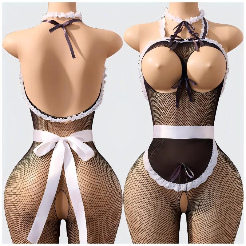 Conjunto de lencería sexy de r - Bodystocking Fishnet reseña y precio